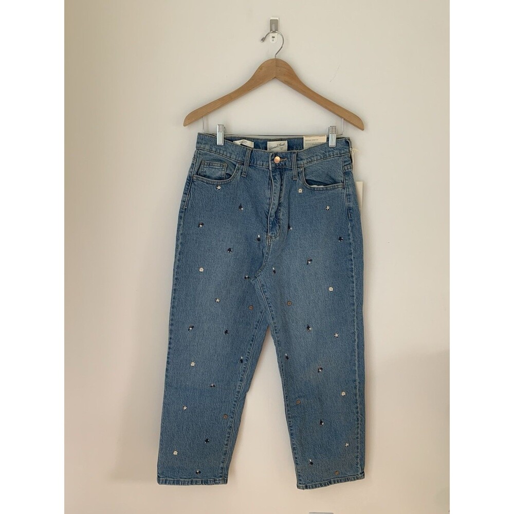 NWT Universal Thread High Waist Vintage Straight Floral Jeans- Size 10 Short - Picture 2 of 13